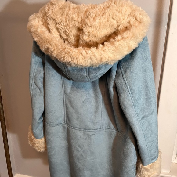Vintage Etam Faux Fur/Suede Womens Coat - Picture 3 of 4